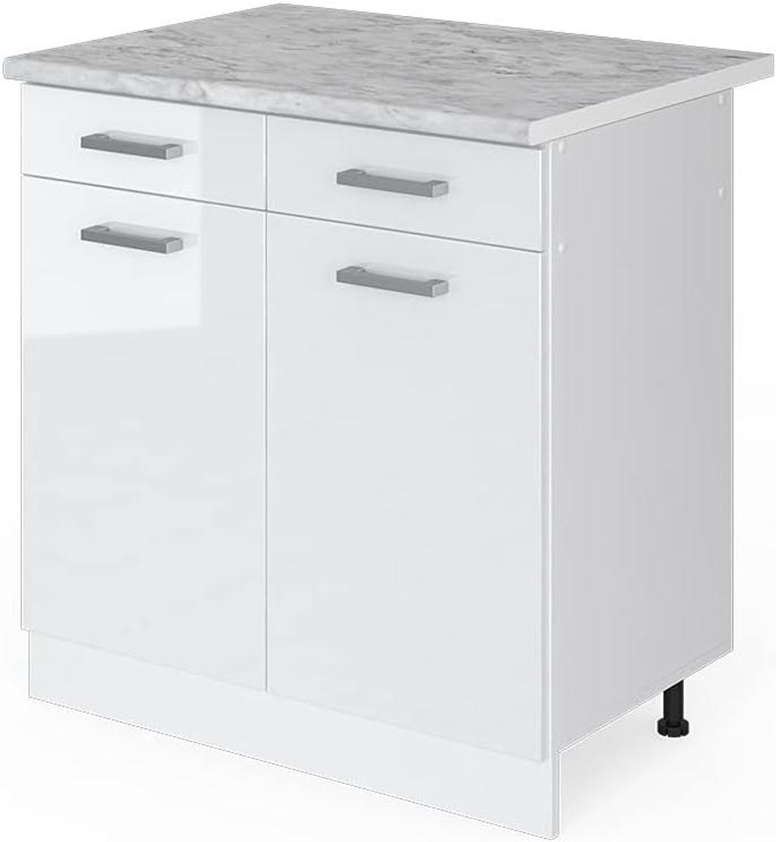 Keukenonderkast - Keukenmodule Lade - Keuken Organiseren - Modulair Systeem - 80 cm Breed - Zwart