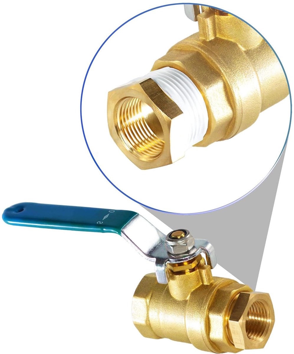 4 stuks messing verloopstuk 1 op 3/4 inch adapter (AG Ø 32mm x IG Ø 25mm), AG/IG reductie, buitendraad naar binnendraad nippel, draadfitting voor industrie, sanitair, water, afvoer, afvalwater