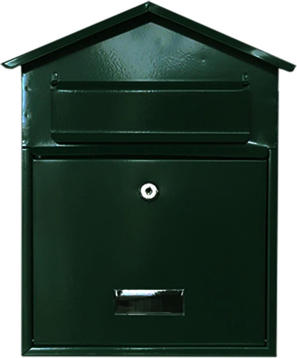 Brievenbus Buiten - Postbus Metaal - Post Ontvangen - Inclusief 2 Sleutels - 30 x 37 cm - Groen