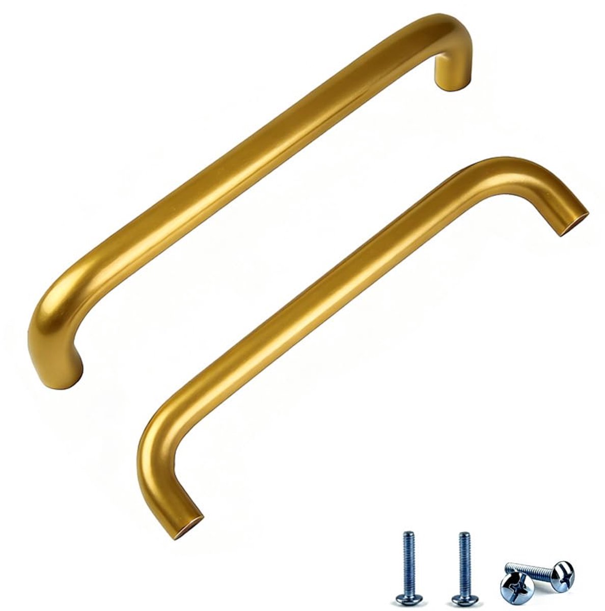 2 Stuks Kastgrepen Goud Handgrepen Meubelgrepen Keukengrepen Afstand 128mm Aluminiumlegering Modern Design Duurzaam Voor Keukenkasten Commode Garderobe