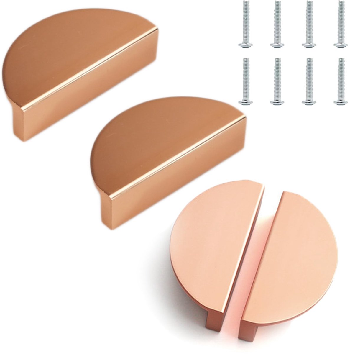 4 stuks meubelgrepen, goud, kastgrepen, meubelgrepen met schroeven, deur-keukenbeslag, kastgrepen, halfronde commode, voor thuis, keuken, kantoor, meubels, nachtkastje