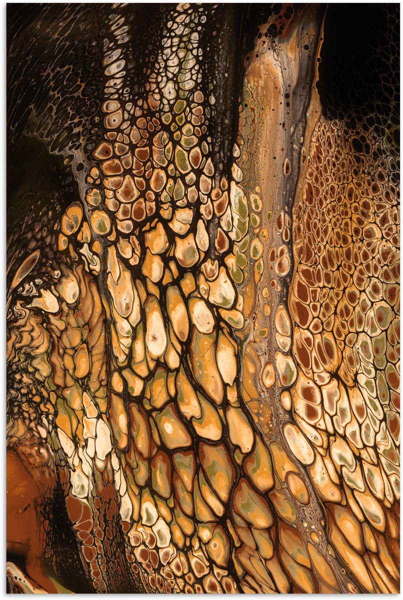 Poster 80x120 cm - Verf - Abstract - Design - Posters - Kamer decoratie - Wanddecoratie wo