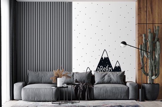 Behang babykamer - Fotobehang Quote - Kind - Dromen - Jongens - Meisjes - Baby - Kindje - Breedte 170 cm x hoogte 260 cm - Kinderbehang