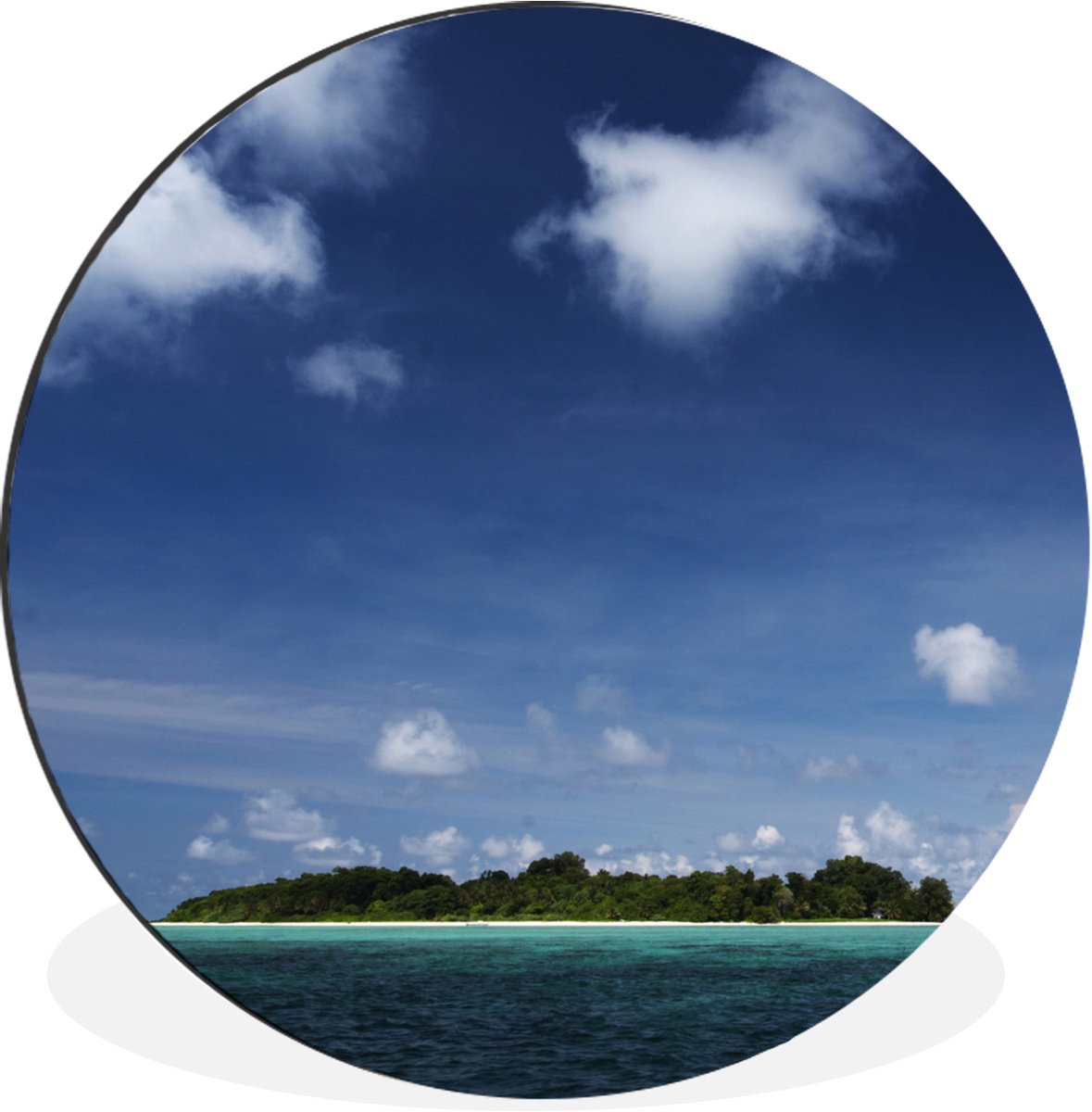 WallCircle - Wandcirkel - Muurcirkel - Sipadan eiland - Aluminium - Dibond - 120x120 cm - Binnen en Buiten XXL