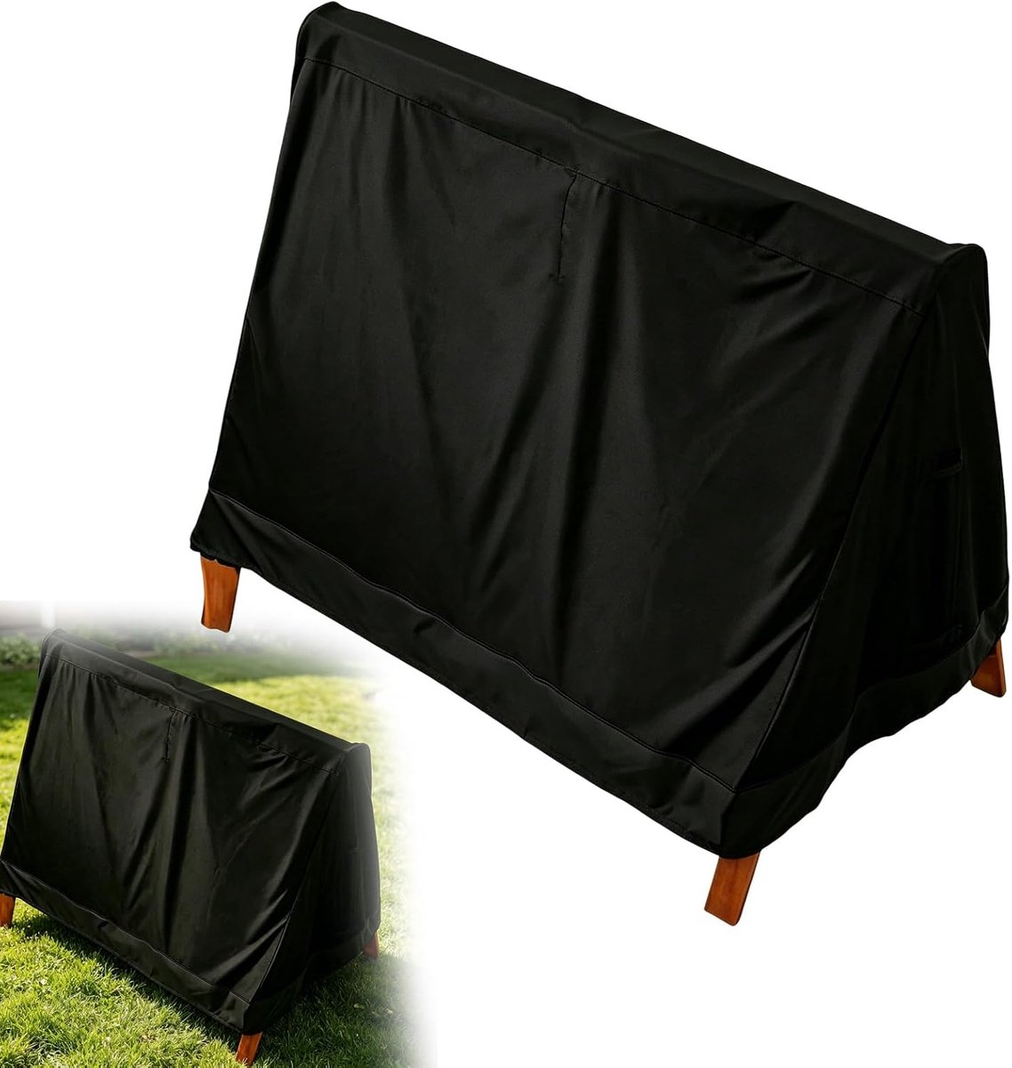 SnelShoppen - Hoes voor schommelbank A-frame, 210D Oxford waterdichte en winddichte beschermhoes, zware belasting, scheurvast, 216 x 140 x 170 cm voor