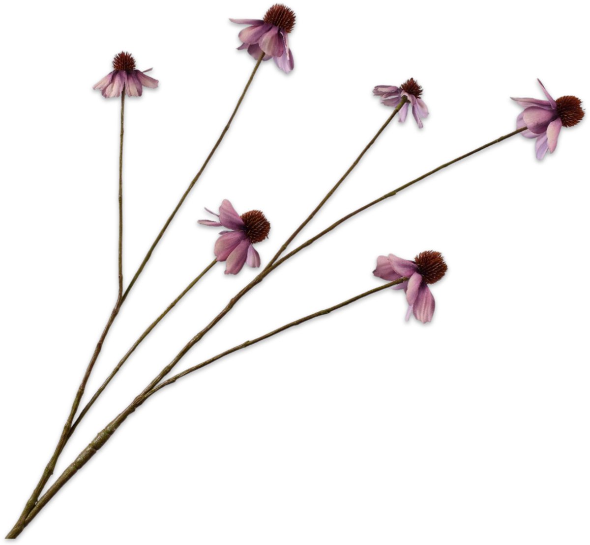 Silk-ka Kunstbloem-Zijden Bloem Rudbeckia Tak Lavendel 95 cm