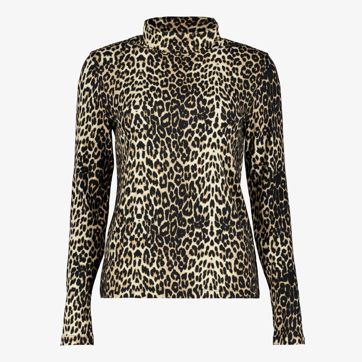 TwoDay dames coltrui met panterprint bruin beige - Maat M