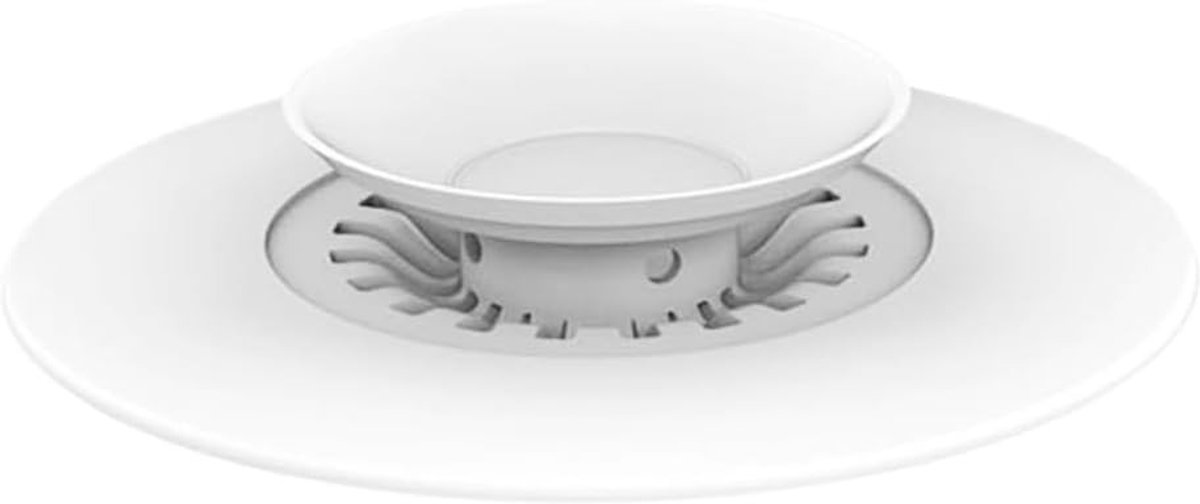Universele Afvoerstopset voor Bad en Wastafel met Drukfunctie en Haarfilter, Geschikt voor Diverse Afvoeren (Wit)