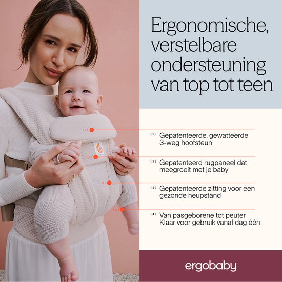 Ergobaby Omni Classic Mesh Draagzak - Charcoal Grey — afbeelding 4