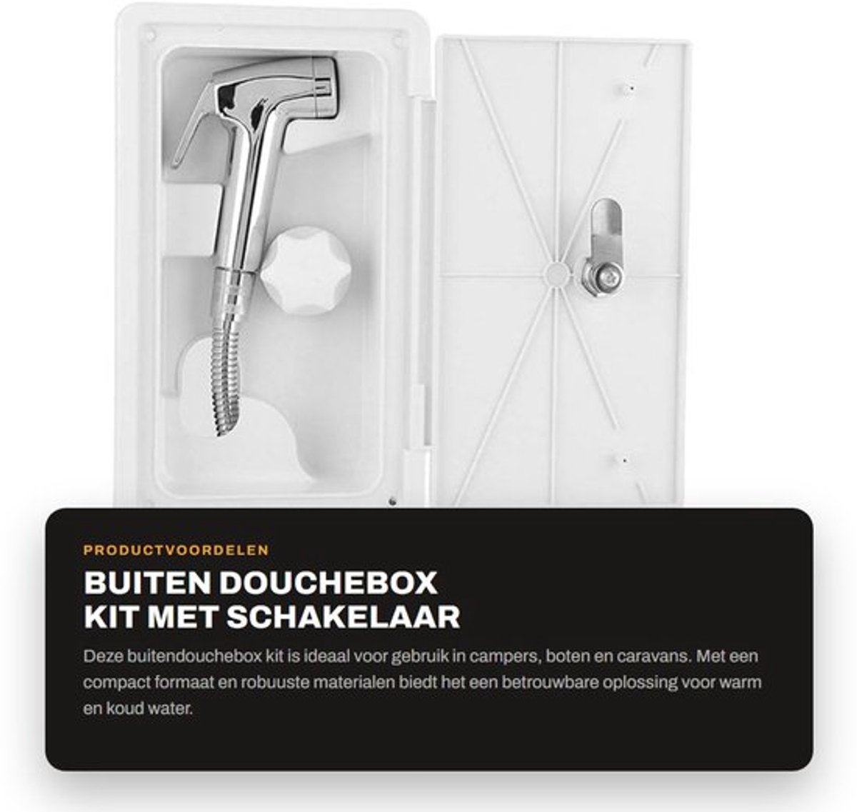 Buiten Douchebox Kit met Schakelaar voor Marine en Camper