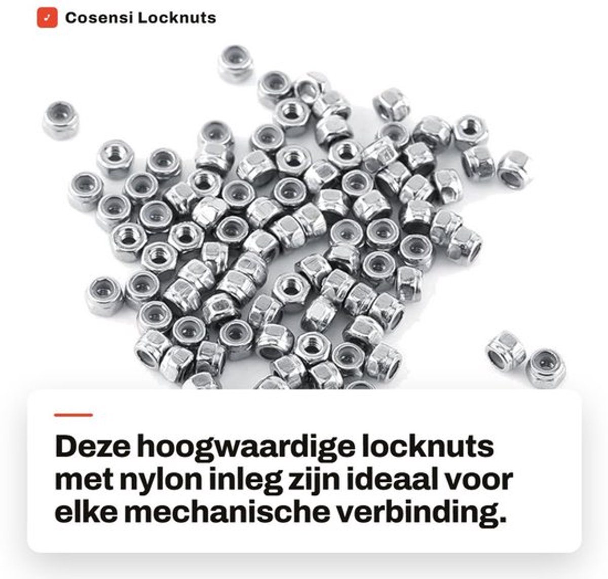 Zeskantmoer zelfvergrendelend - Borgmoer met Nylon Inzet - RVS 304 - M2 - 100 Stuks - Schokbestendig en Trillingsbestendig