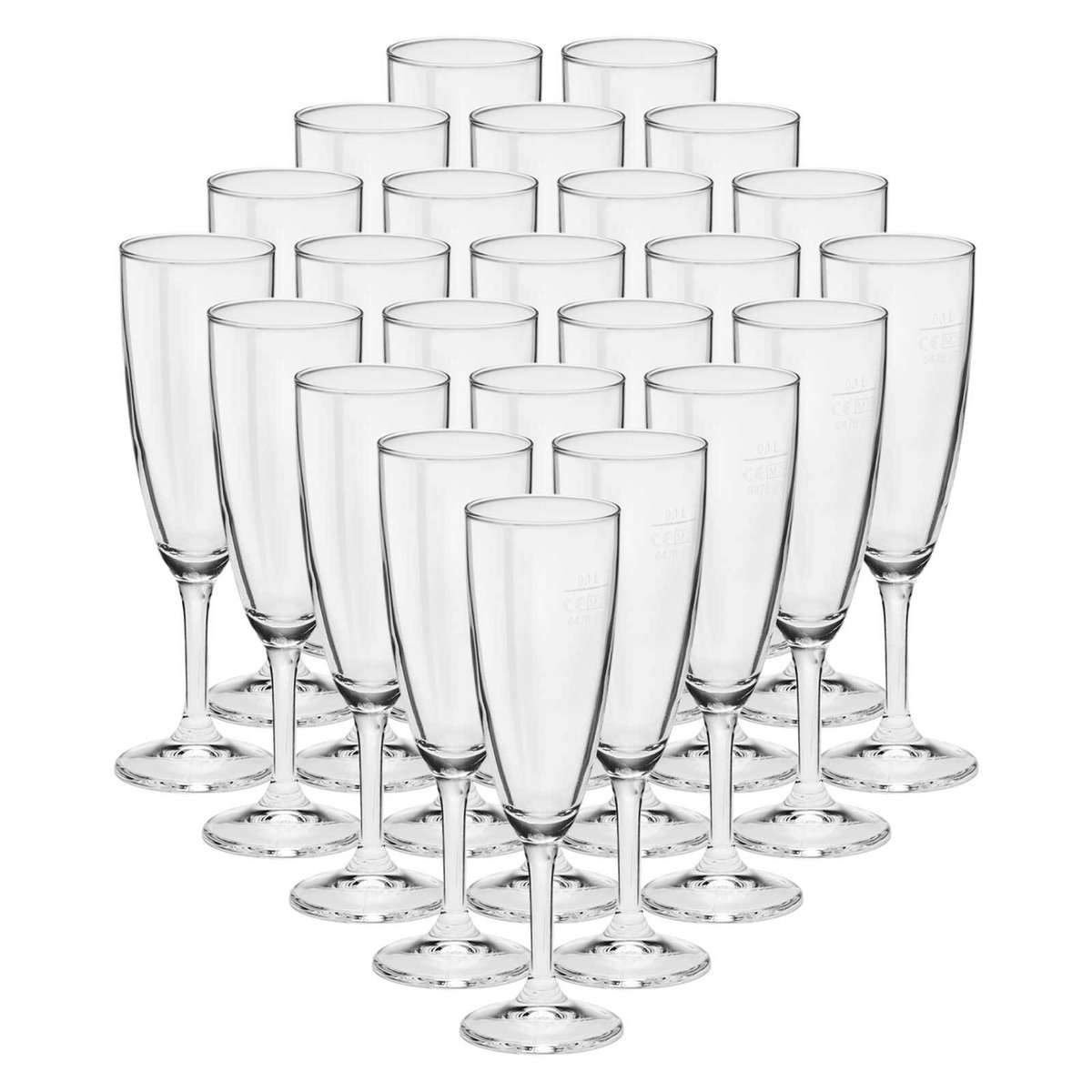 Sektkelche geeicht Prosecco 0,1 l Set van 24
