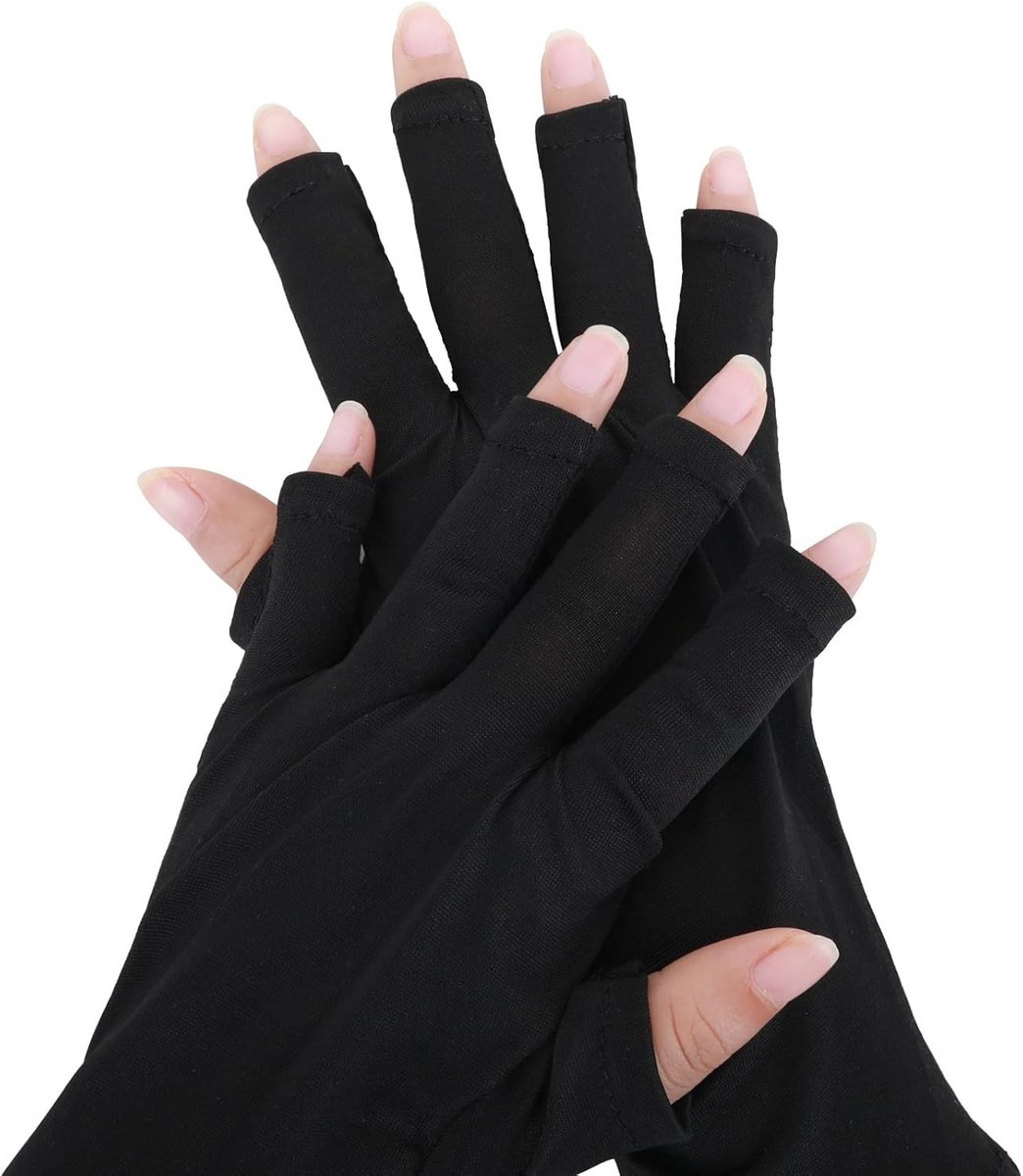 Professionele UV Beschermende Handschoenen voor Gel Nagellamp, Ideaal voor Manicure en Nagelverzorging, UPF50+ en Vingerloos Ontwerp