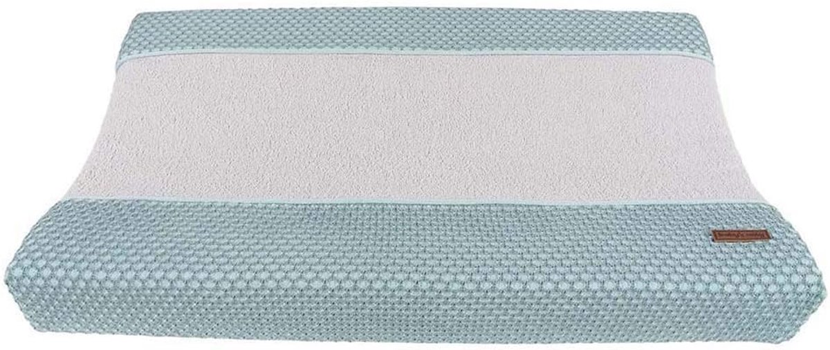 SnelShoppen - Knitted baby changing mat cover - Verschoning mat hoes - 45x70 cm - Mint/Stonegreen - Wasbaar en kleurvast - Perfect voor babykamer