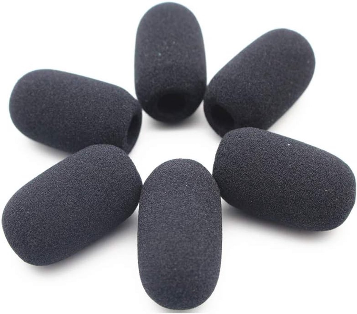 Microfoon windschermen 6-pack - dichte foam covers - voor A50s en David Clark - vermindert windruis - ShopVlot