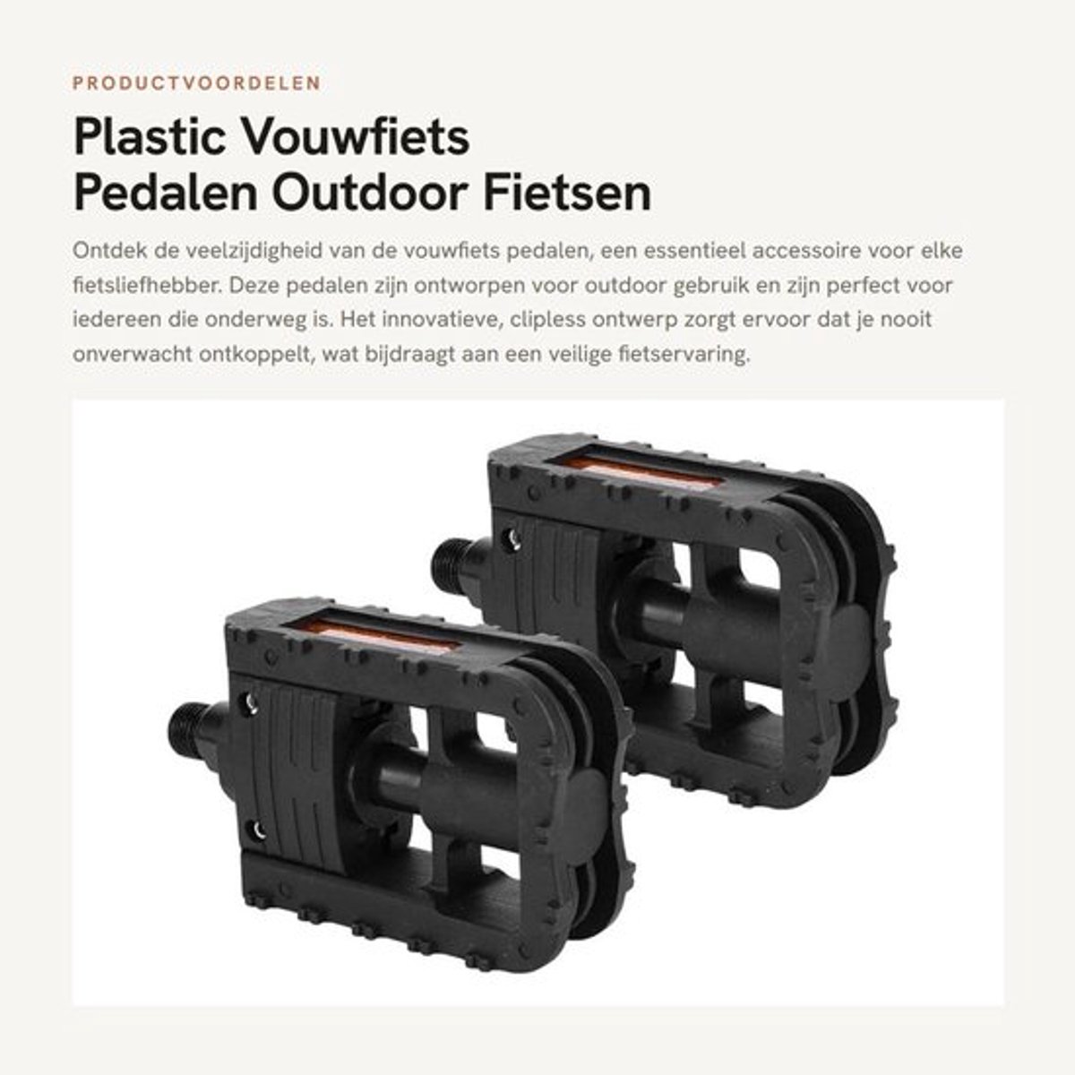 Fietspedalen Universele Standaard - Vouwbaar - Reflector - Nylon - Clipless Ontwerp - Veiligheid - Fietsaccessoire