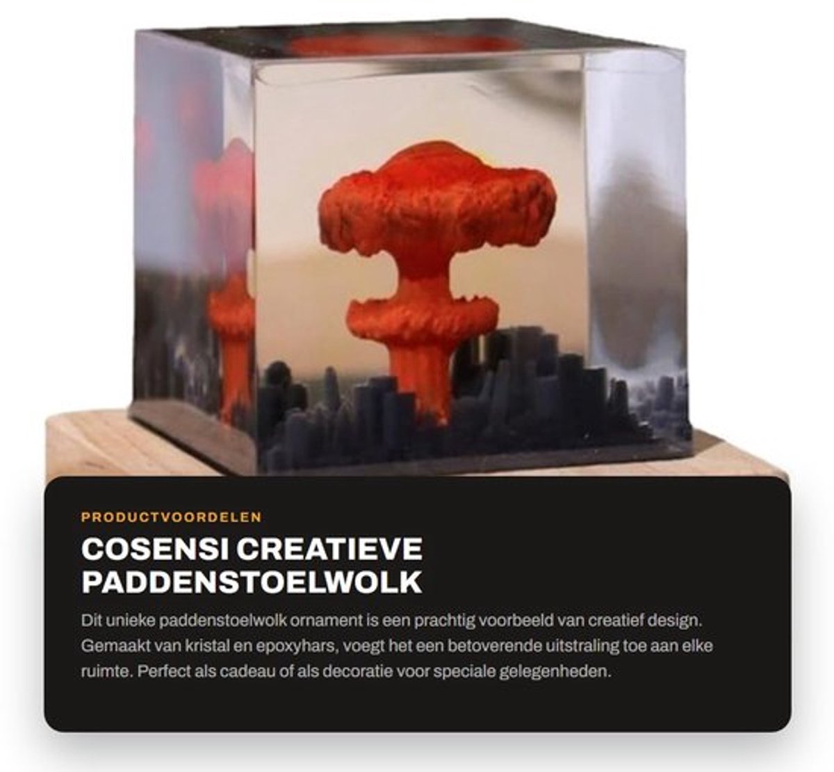 Creatieve Paddenstoelwolk Kristallen Ornamenten