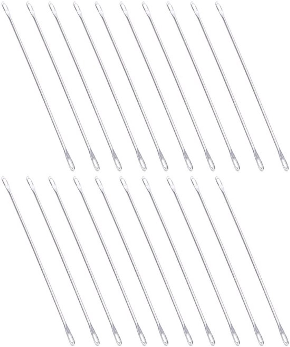Transfernaald 20 Stuks - Metalen Naald 9cm - Geschikt voor Breimachine - Naaien/Borduren - Duurzaam/Roestvrij - Levenslange Garantie - Naalden