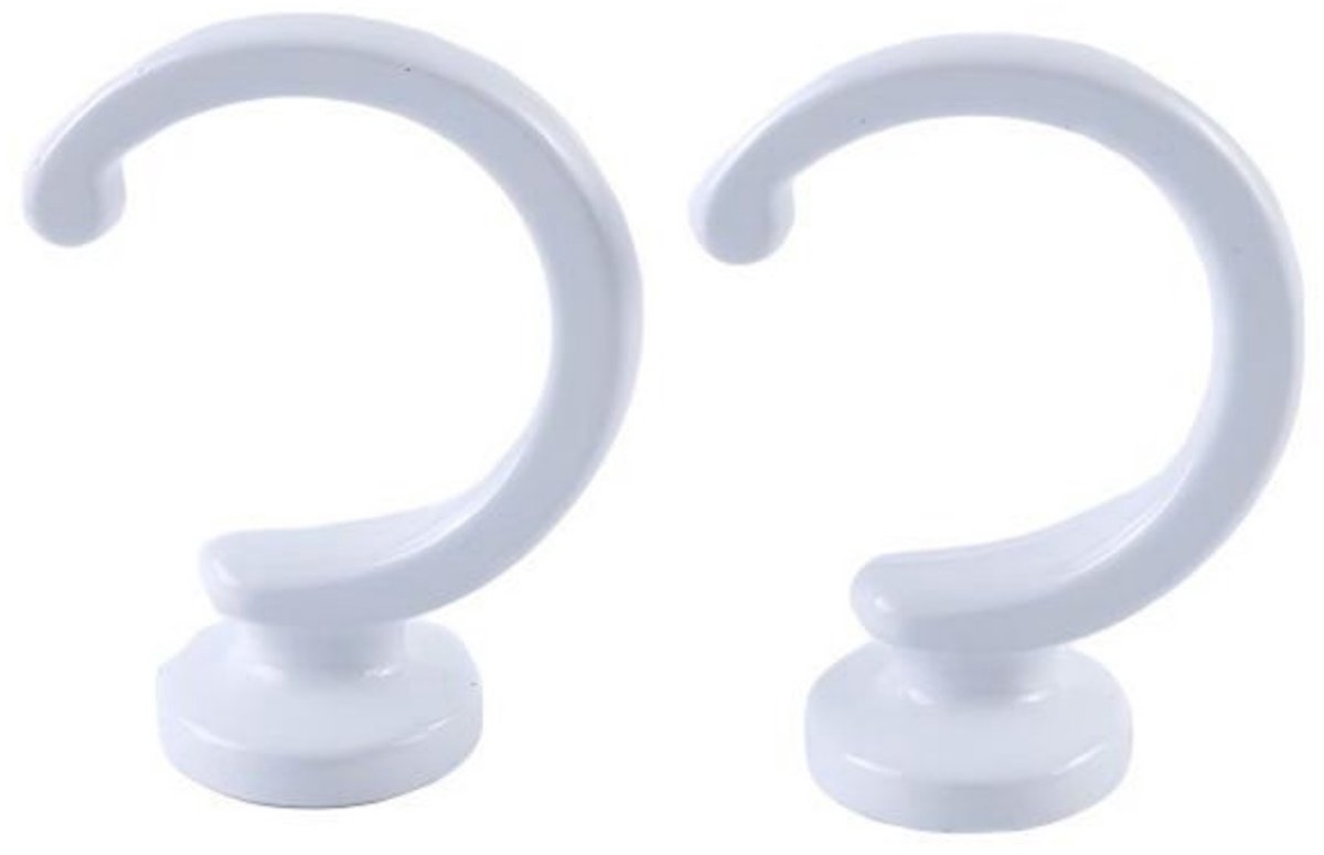Gordijnhaken - 2 stuks - Lengte 48,5 mm - Binnendiameter 2,9 mm - Openingsdiameter 2,2 mm - Gordijnhaken - Gordijnclips - Gordijnringen - Gordijnophangringen - Gordijnhaakgespen - Gordijnmuurhaken - Gordijnrekken