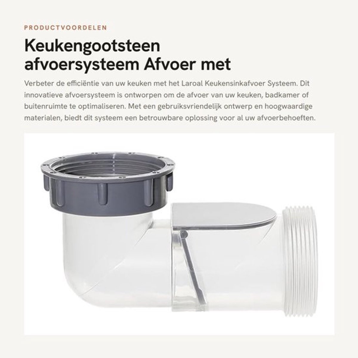 Afvoersysteem Efficiënte Afvoer - Gootsteen/Rioolvertakking - Gootsteenzeef - Terugslagklep - Multifunctioneel - Eenvoudige Installatie - Afvoerbocht