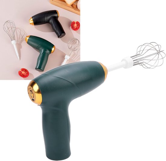 Draadloze Handmixer - Elektrische Garde - Thuis Bakken - USB Oplaadbaar - Compact Formaat - Groen — afbeelding 2