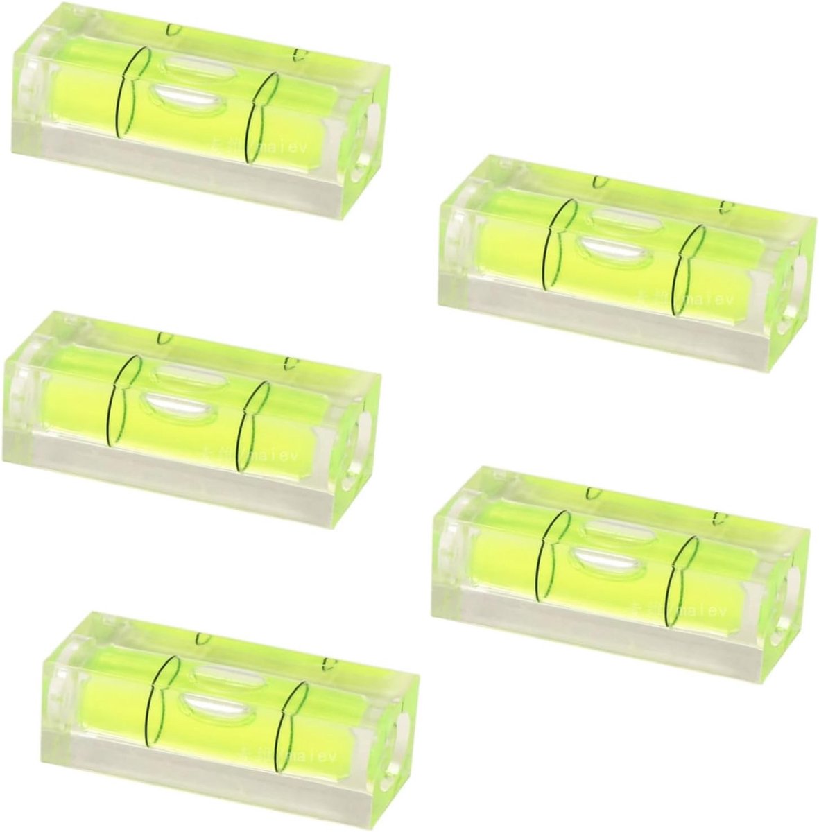 Mini Spirit Level Set van 5 Stuks voor Camping en Fotografie - Compact en Precisie 15 x 15 x 40 mm
