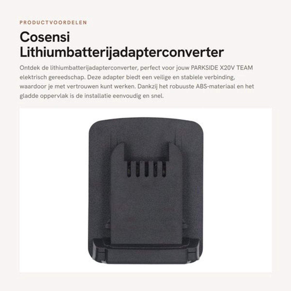 Lithiumbatterijadapterconverter - Stabiele verbinding - Compact formaat - Veilig en betrouwbaar - Geschikt voor...