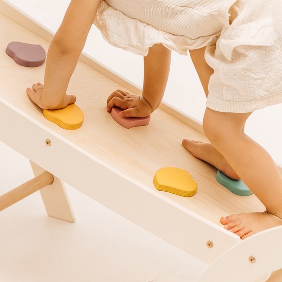 Goodevas 5-in-1 Montessori-klimset: klimdriehoek voor binnen, klimboog met kussen en glijbaan voor kinderen, binnenspeeltuin voor kinderen van 1 tot 3 jaar — afbeelding 2