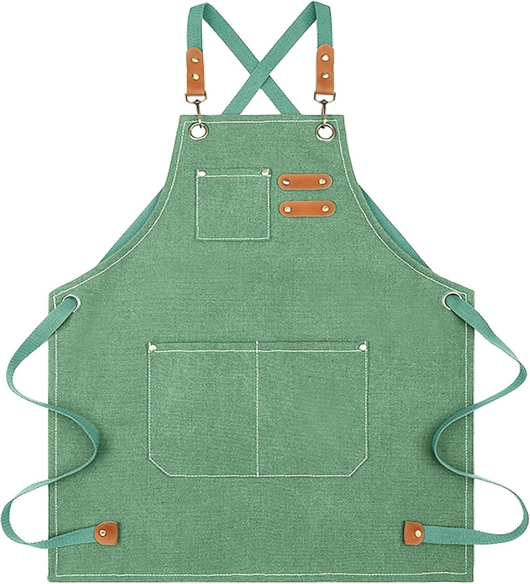 Multifunctionele Canvas Werkschort met Pocketen voor Gereedschap en Klusprojecten