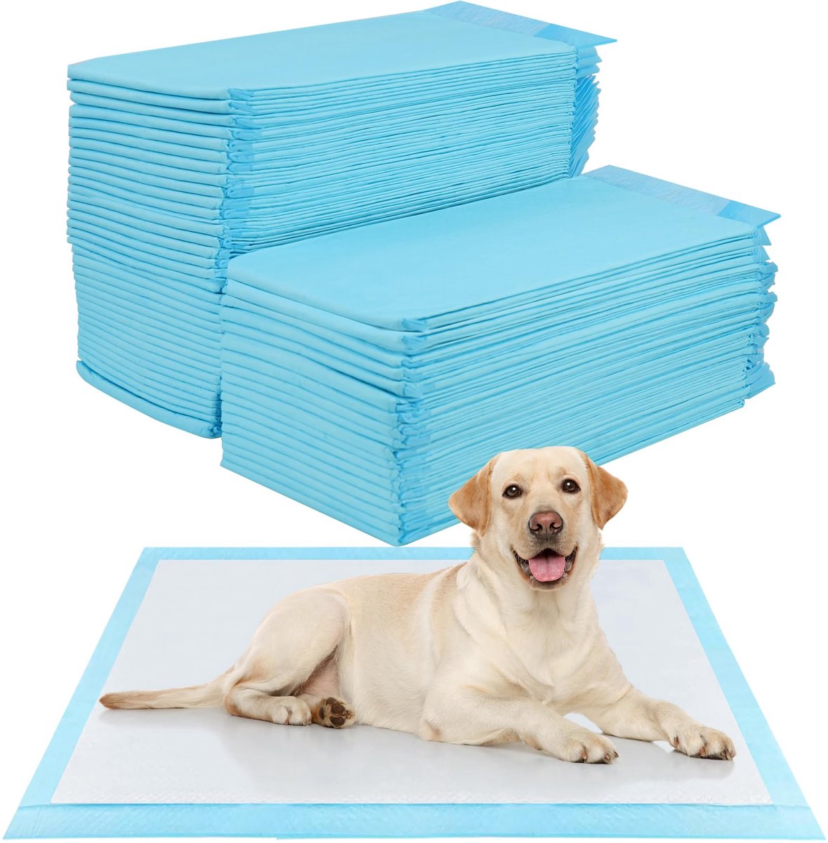 SnelShoppen - 60 Stuks Trainingspads voor Honden en Puppy’s - 90 x 60 cm Lekvrij 5-Laags Design - Sneldrogende PIPI-Matten voor Puppyonderleggers