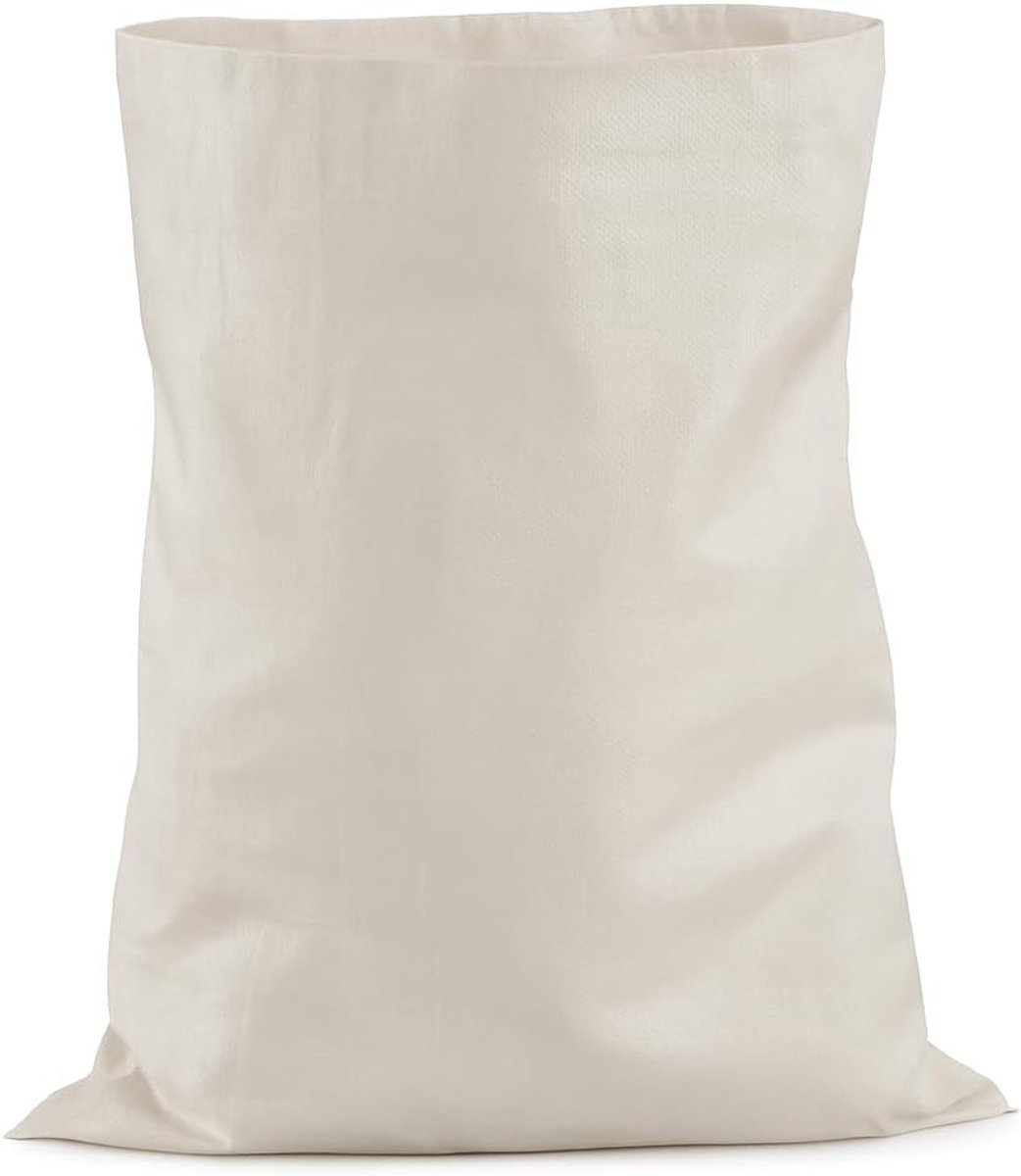 SnelShoppen - 10 Stuks Zware Woven Afvalzakken (90g), 90x24 Inch - Duurzame Constructie voor Puin, Bouwafval & Tuinopruiming - Ideaal voor Thuis, Tuin