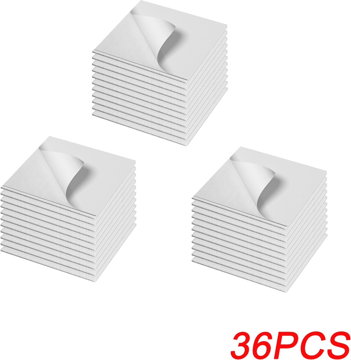 36PCS Vierkante Akoestische Panelen – Geluidsabsorberende Wandpanelen – Geluidsdemping voor Studio, Gamekamer, Kantoor & Muziekkamer – Wit