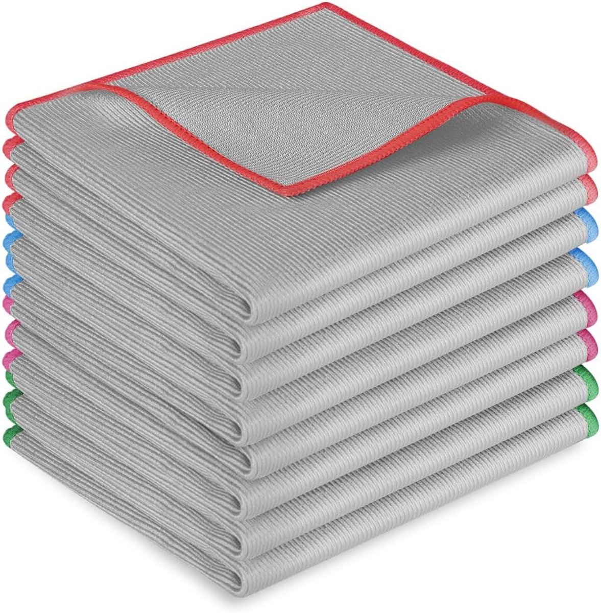 Microvezeldoekjes Geschikt voor het reinigen van glas, 8 stuks per verpakking, 30 x 30 cm, polijsten glas zonder strepen of pluisjes achter te laten, Geschikt voor het reinigen van ramen en spiegels.