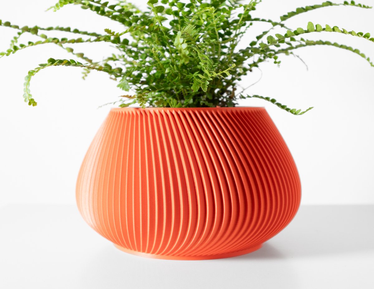 Skushy Davi Bloempot - Moderne Designpot voor Kamerplanten - Sculpturale Plantenpot voor Woonkamer en Kantoor - Premium Woondecoratie