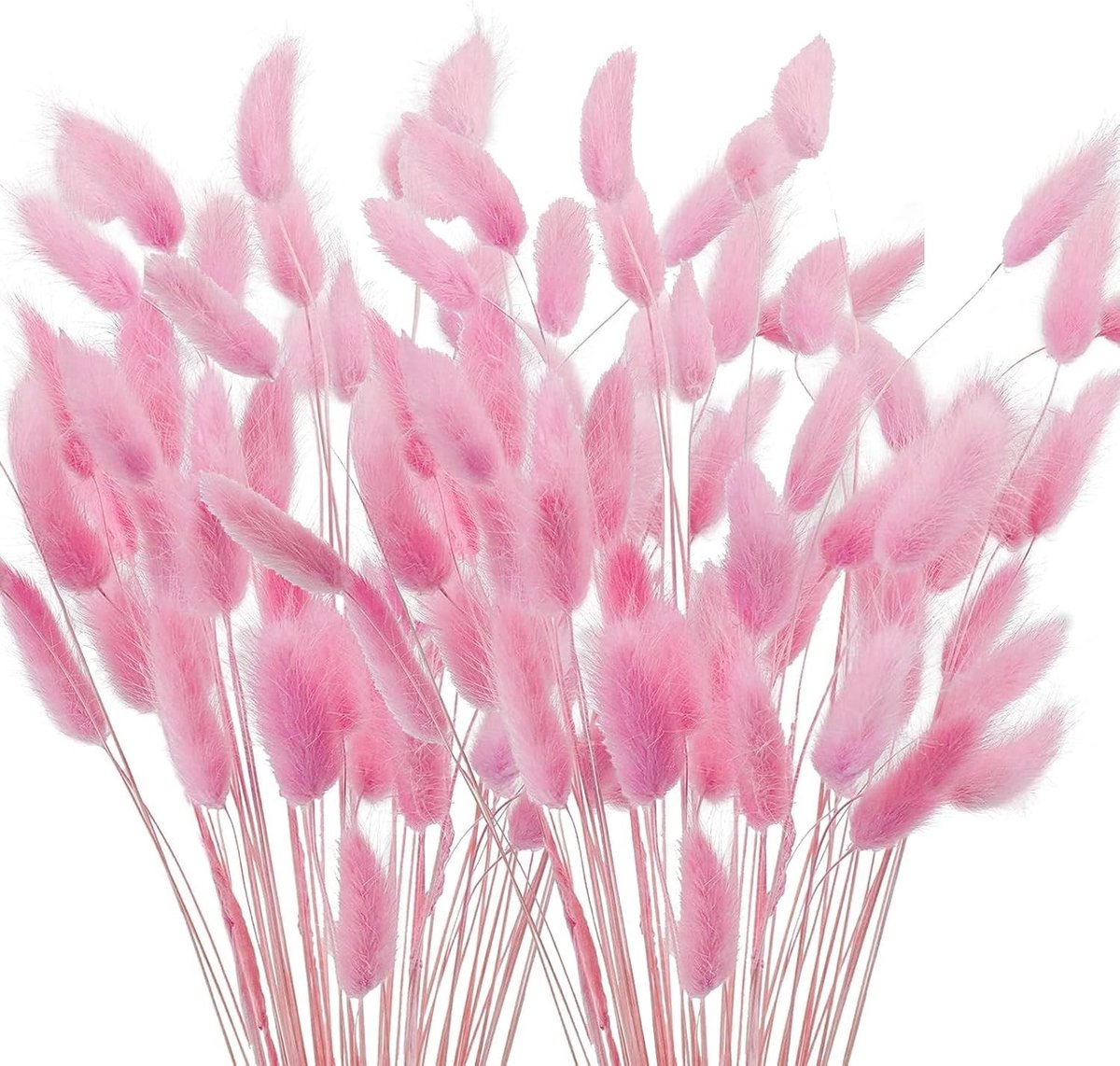 Dried Flowers Pampas Grass 40cm - Roze Pluimen voor Bruiloft, Thuisdecoratie en Feestelijke Vazen