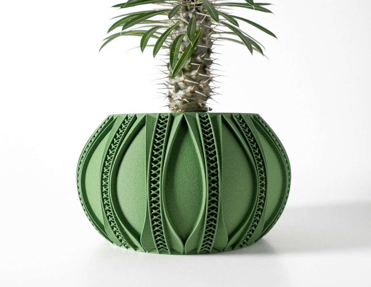 Skushy Ryne Bloempot - Moderne Designpot voor Kamerplanten - Sculpturale Plantenpot voor Woonkamer en Kantoor - Premium Woondecoratie