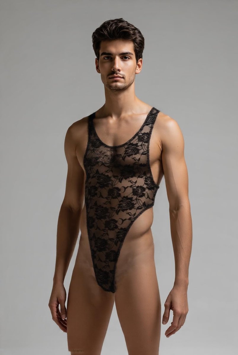 SnelShoppen - Sexy Roze Kanten Hoge Snij Ondergoed Een-Delig Ondershirt Overall Mouwloos Spiershirt Slank Bodysuit Clubwear XS-XL