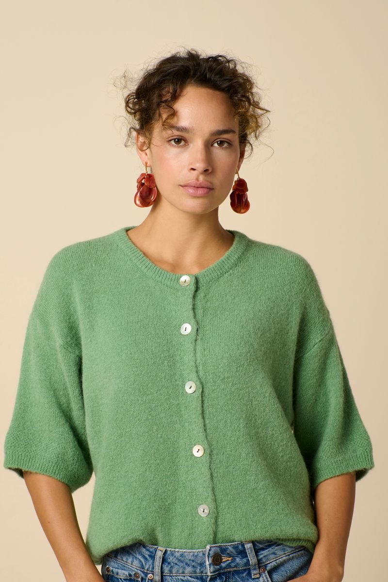 Sissy-Boy - Groen gebreid vest