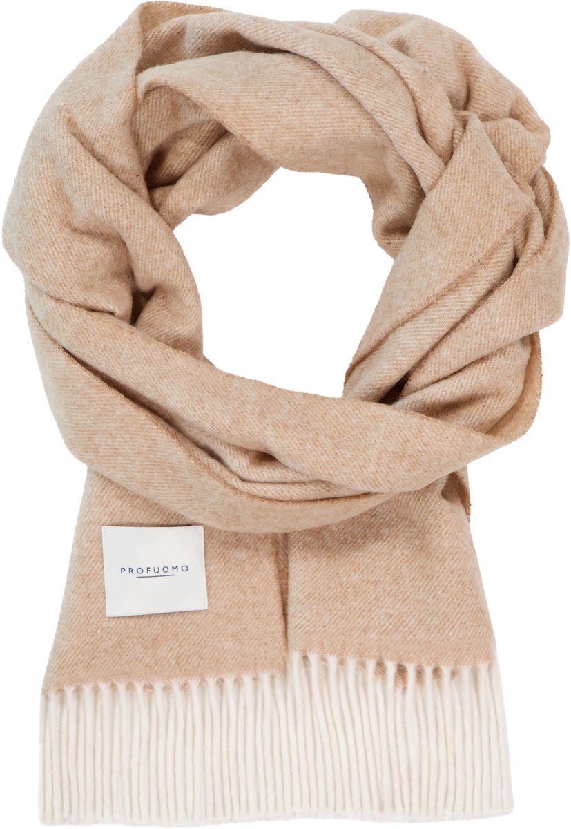 Profuomo Lamswollen Sjaal - Camel