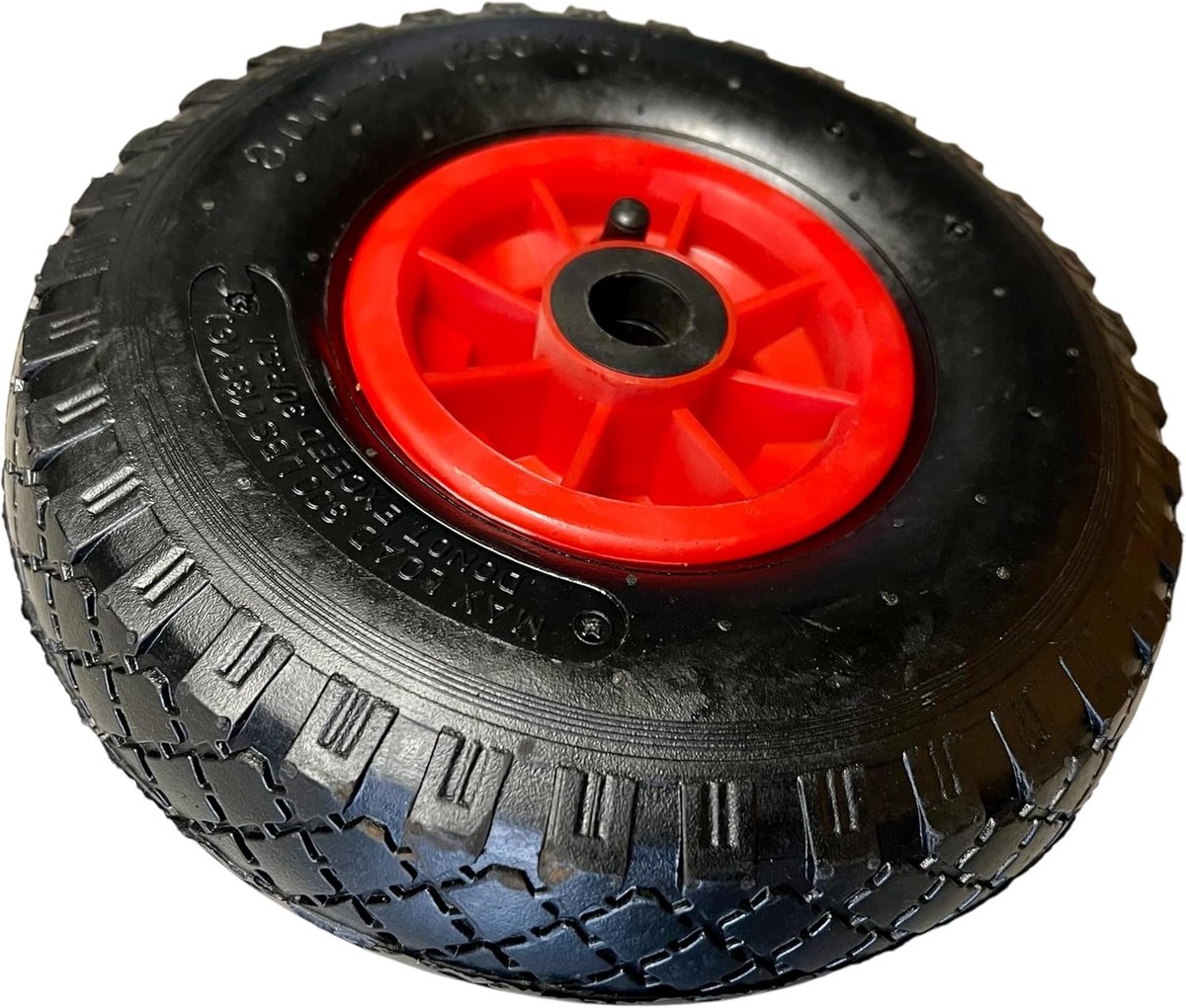 SnelShoppen - Pneumatisch Steekwagenwiel 3.00-4, 260 x 85 mm, Naaf Ø 20 x 75 mm, Banden met Binnenband voor Steekwagen, Transportwagen, Reservewiel, R