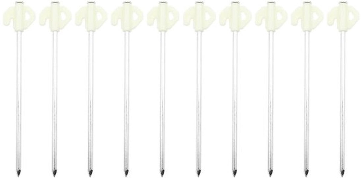Haringen 10 Stuks - Glow Haringen - Metalen Staal - T-strap Ontwerp - Geschikt voor Kamperen - Afmetingen 20 x 6 cm - Tentharing