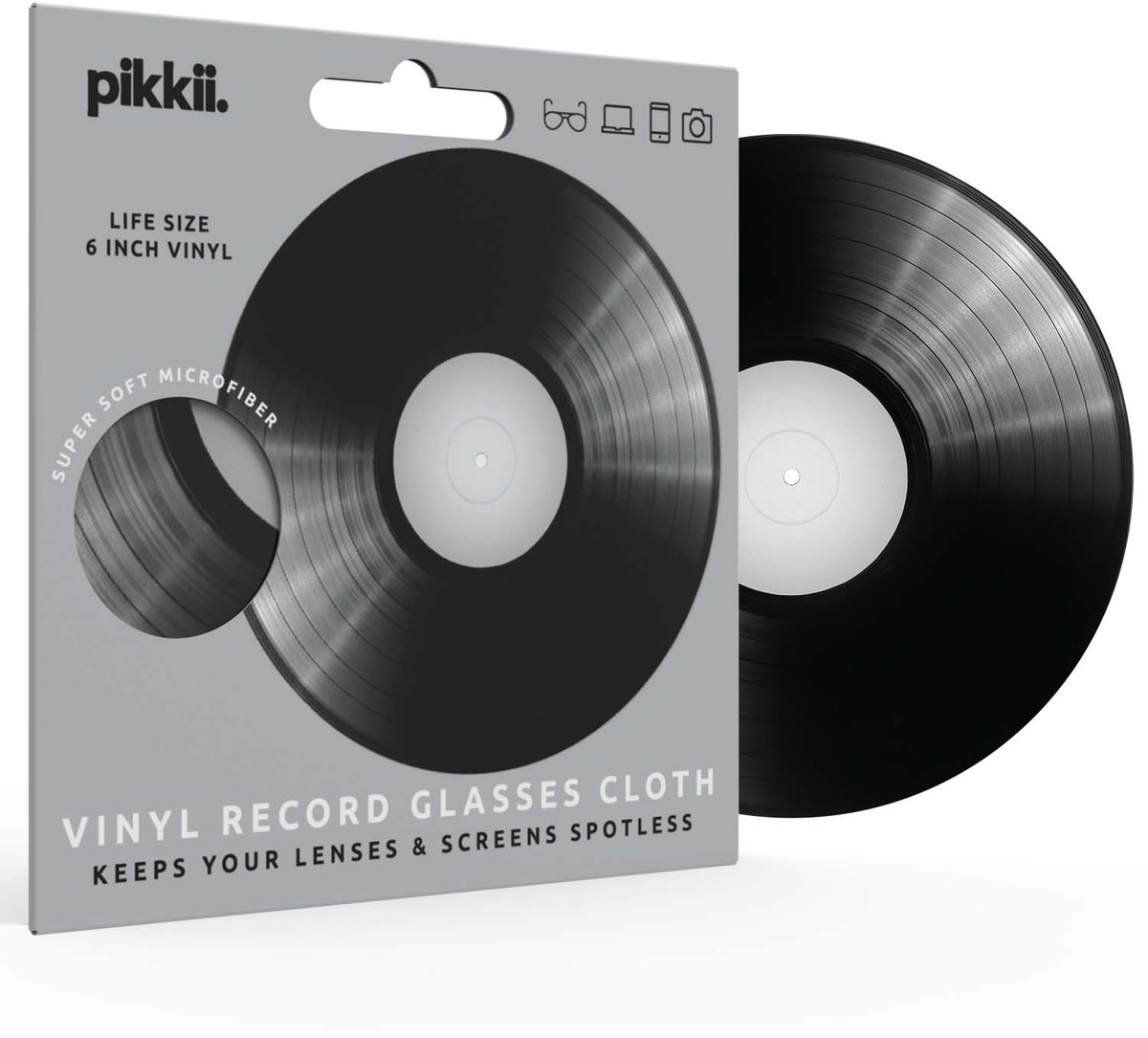 pikkii 6 Inch Vinyl Reinigingsdoek – Microvezel LP Schoonmaakdoek | Origineel Cadeau voor Vinyl Liefhebbers 17gr 12x12x0.2cm