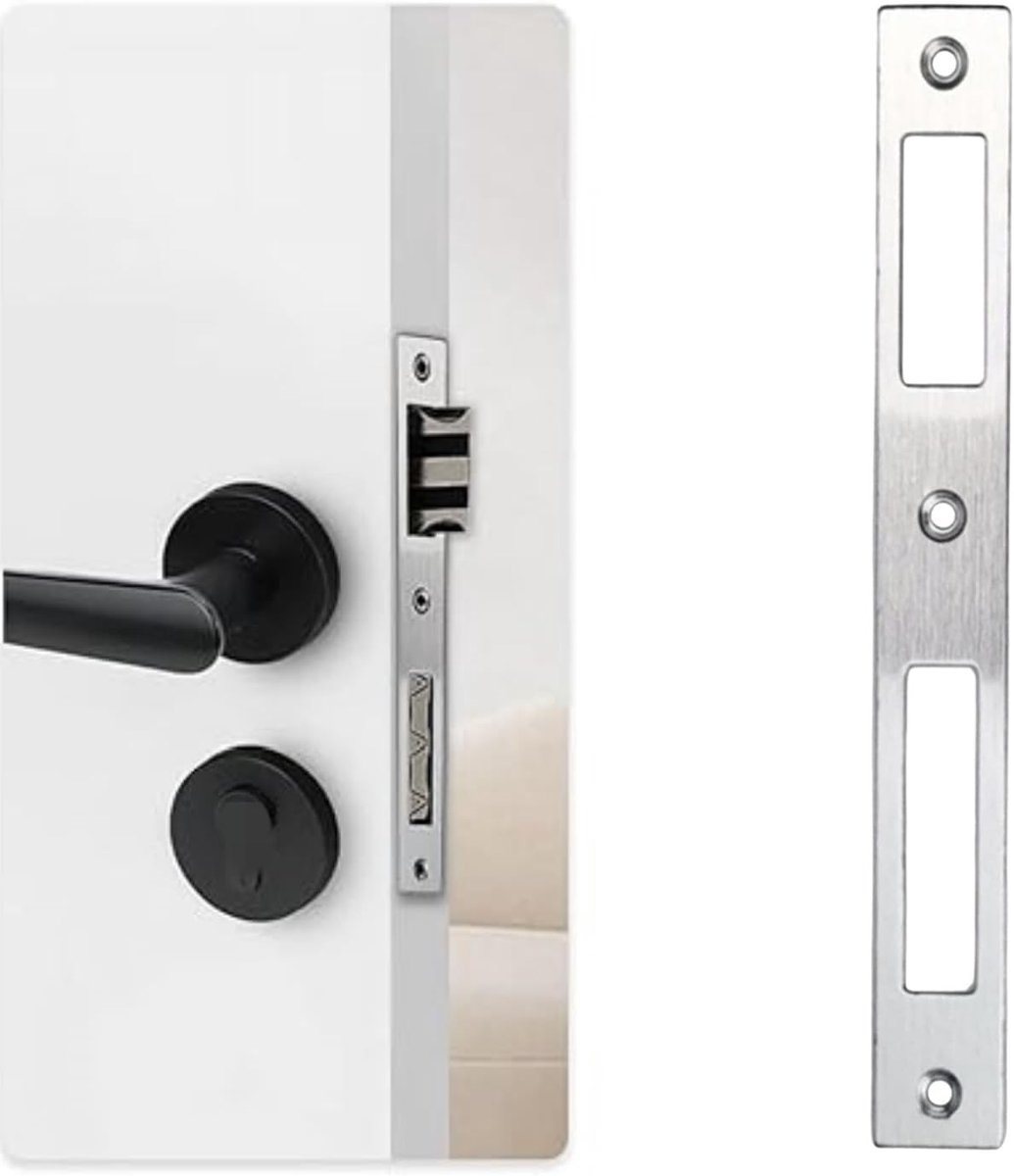 Stalen Hoek Sluitplaat voor Deuren, 172mm x 22mm, Veiligheidsplaat voor Deursloten en Handgrepen, Binnen- en Buitendeuren, Duurzaam en Roestvrij