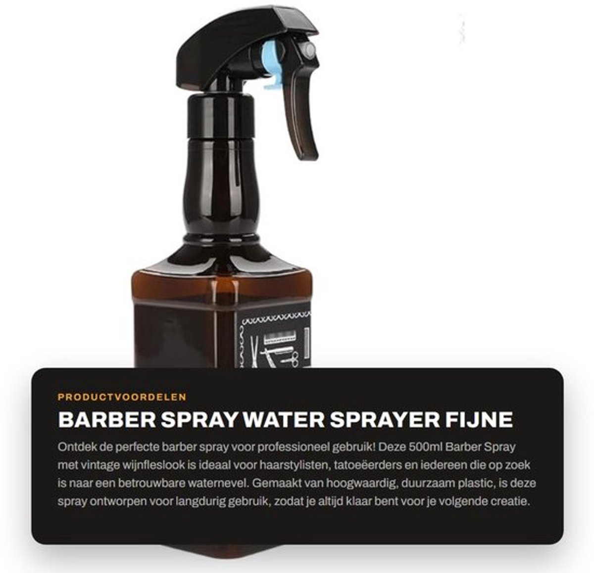 Spray Fles 500ml - Vintage Waterverstuiver - Plantenspuit - Haarverzorging - Schoonmaken - Duurzaam Materiaal - Verstuiver