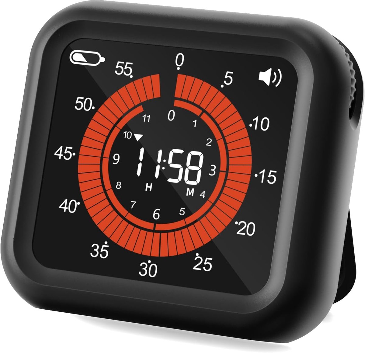 MeesMeek Digitale visuele timer - Max 11H 59M oplaadbare afteltimer met VA-display, heldere cijfers, instelbaar volume - ShopVlot