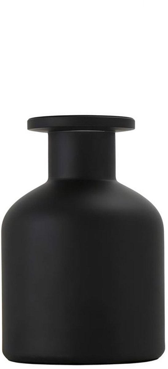 Diffuser Glas 150ml - Lege Hervulbare Fles - DIY Riet Diffuser - Ambacht Decor - Kleur Zwart - Afmetingen 6,7 x 9,9 cm - Geurstokjes