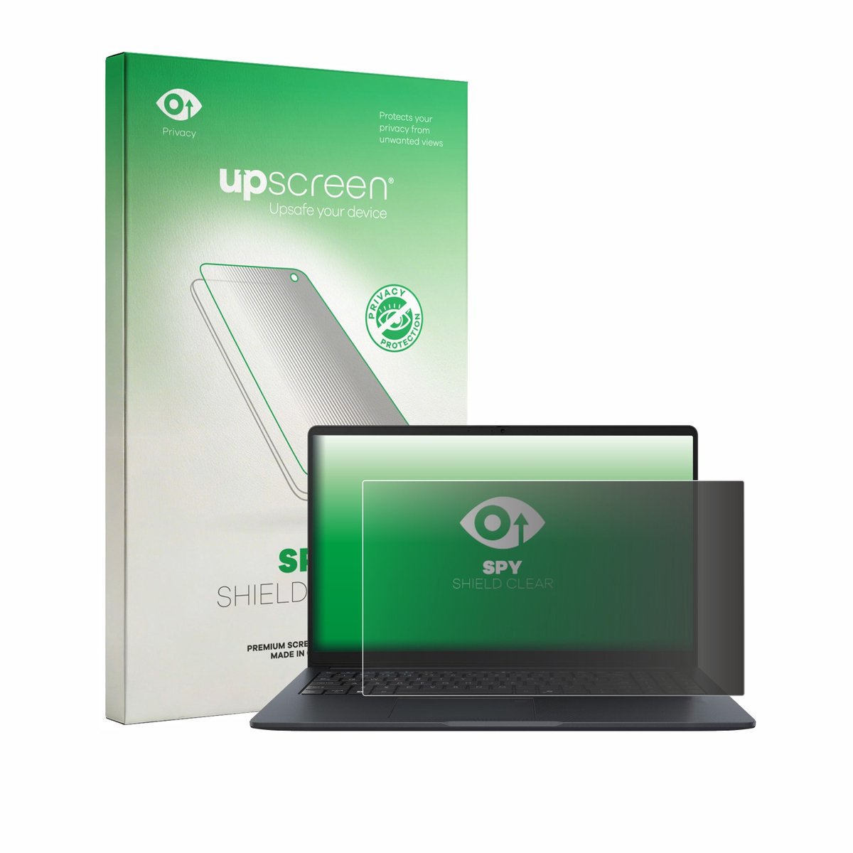 upscreen - privacy screenprotector voor ASUS ExpertBook B1 B1503 - Folie Beschermfolie Blauwlichtfilter