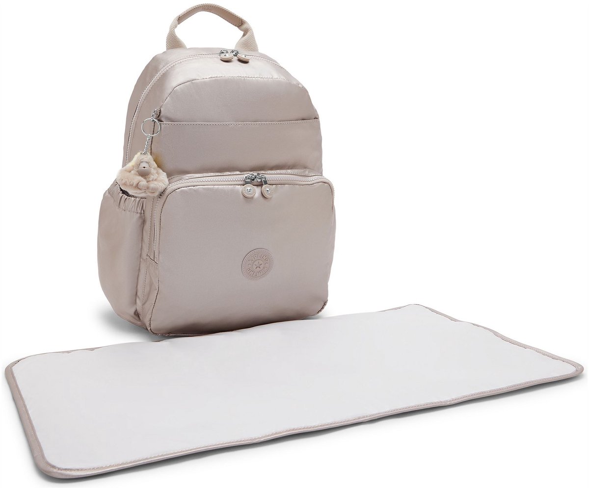 kipling rugzak luiertas Basic Plus Maisie Baby Backpack Tiny Metal Glow Taupe – foto 3