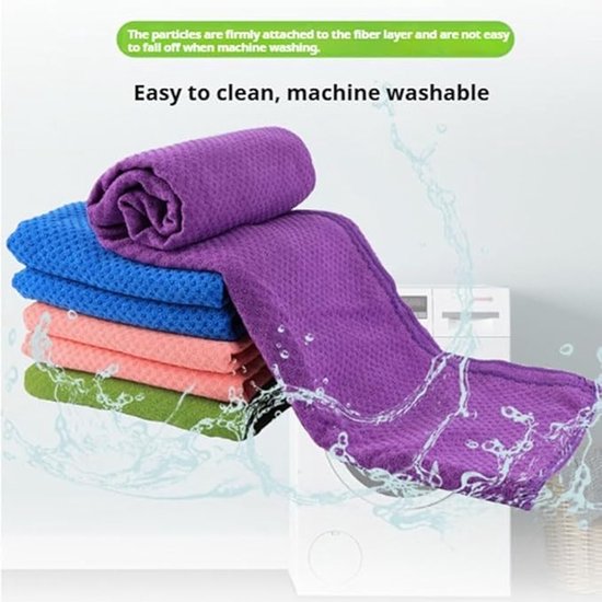 Yogamat handdoek microvezel 24" x 72" sneldrogend antislip zweetabsorberend met draagtas voor warme yoga Bikram Pilates gym van Yogamat — afbeelding 5