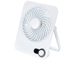 TRONIC® Mini-ventilator 17,5 cm - Werkt op accu - Windkracht: 0-100% - Afmetingen: 14 x 3,7 x 17,5 cm